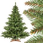 FT14/FT15 Normanntanne Kunstkerstboom, groene stam, gemaakt van PVC, inclusief houten standaard, 180cm
