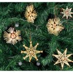 40 stuks strosterren hangers, grote strosterren, kerstboomversiering, stroornamenten, kerstboom, top, ster, vakantie, hanger voor Kerstmis, thuis, feestdecoratie