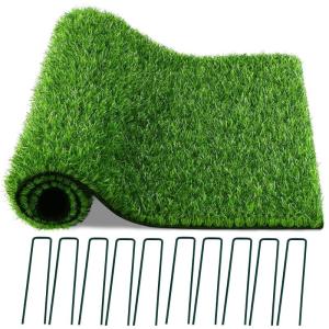 Kunstrasenmatte für Hunde, für drinnen und draußen, Rasen, Landschaftsteppich, synthetischer Astroturf für Hunde zum Pinkeln, 2 x 15,8 m, einfarbig