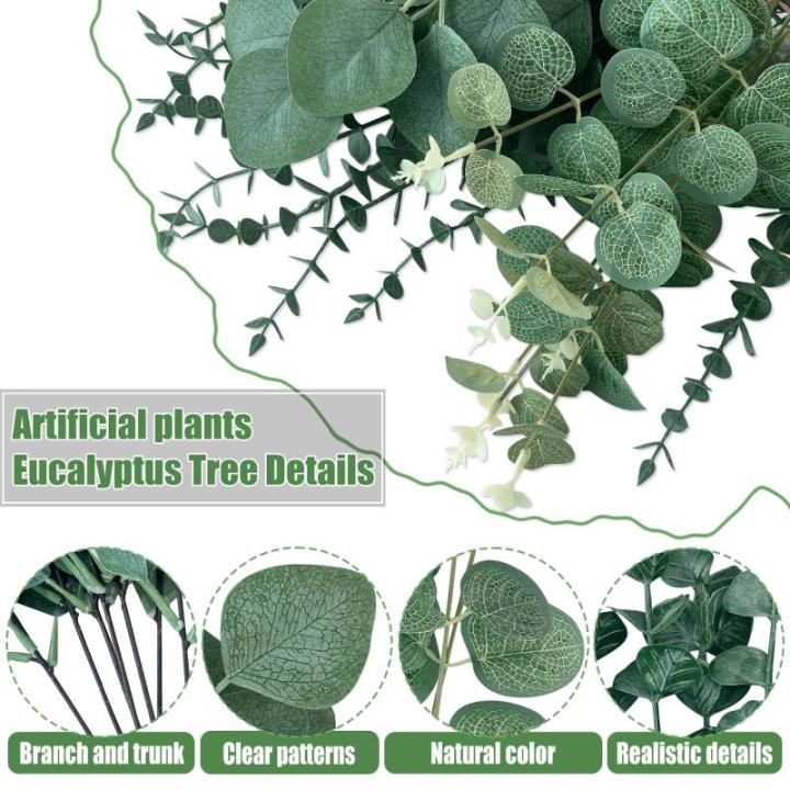 30 stuks eucalyptus decoratie, eucalyptus, kunsttakken, bladeren, decoratie, kunst, decoratieve takken, eucalyptus, bladeren, , groen, namaak voor tafeldecoratie, bruiloft, tuin,