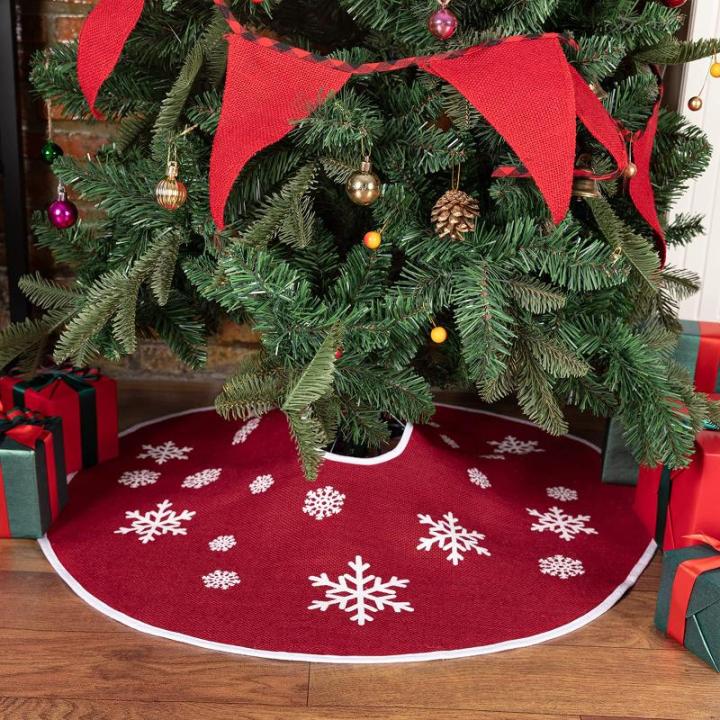 75 cm kerstboomrok rood jute kerstboomtapijt ornamenten decoratie voor Kerstmis