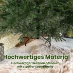 Künstlicher Weihnachtsbaum Tannenbaum, 100% Neue PE Christbaum, 210cm Tannenbaum mit 1100 Kuppe Spitzer Weihnachtsbäume mit Metallstand Weihnachtsdeko