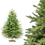 Kunstkerstboom 150 cm Alpentanne Premium met houten kerstboomstandaard | kunstkerstboom met natuurgetrouwe spuitgietelementen | Made in EU |