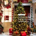 Nordmann Kunstkerstboom, 150 cm, natuurgetrouwe spuitgietelementen, gemaakt in de EU, kunstkerstboom met handgemaakte standaard van essenhout