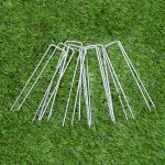 26610 10er-Packung 15 cm Kunstgrasanker aus Metall | Strapazierfähige U-Stifte | Mehrzweck-Erdanker | Gartenzubehör, grün