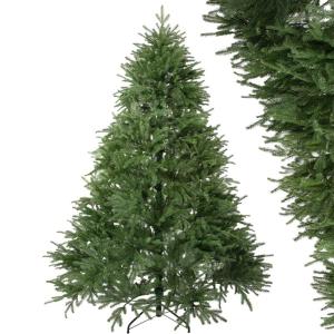 Künstlicher Weihnachtsbaum Tannenbaum, 100% Neue PE Christbaum, 210cm Tannenbaum mit 1100 Kuppe Spitzer Weihnachtsbäume mit Metallstand Weihnachtsdeko