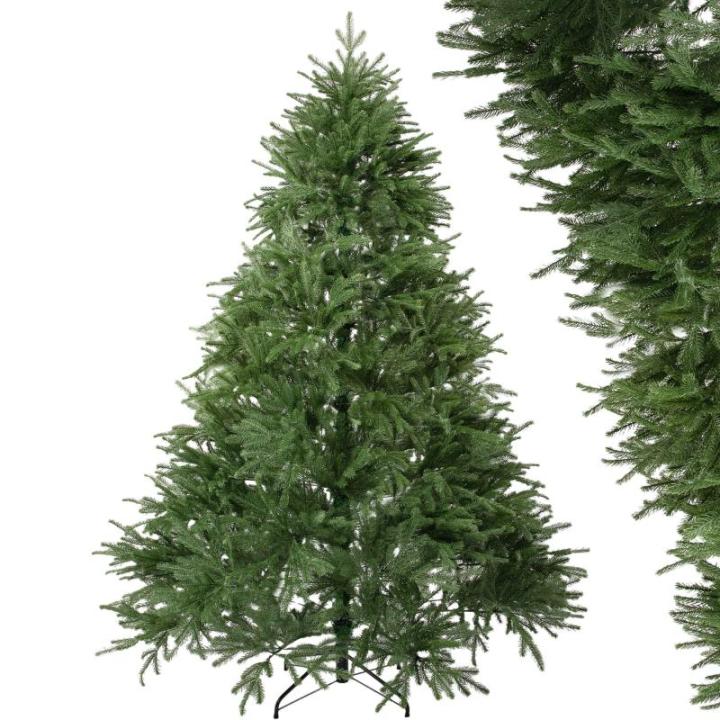 Künstlicher Weihnachtsbaum Tannenbaum, 100% Neue PE Christbaum, 210cm Tannenbaum mit 1100 Kuppe Spitzer Weihnachtsbäume mit Metallstand Weihnachtsdeko