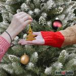 Kunstkerstboom, sneeuw, 220 cm, diamantsparrenboom op een houten stam met plastic standaard, kunstboom, kunstboom, kunstboom, kerstboom
