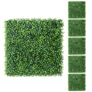 Kunstheg, klimop, inkijkbescherming, 50,5 x 50,5 cm, uv-bescherming, , heggenplant, windbescherming, doe-het-zelf, voor muur, balkon, tuin, groen, 12 stuks