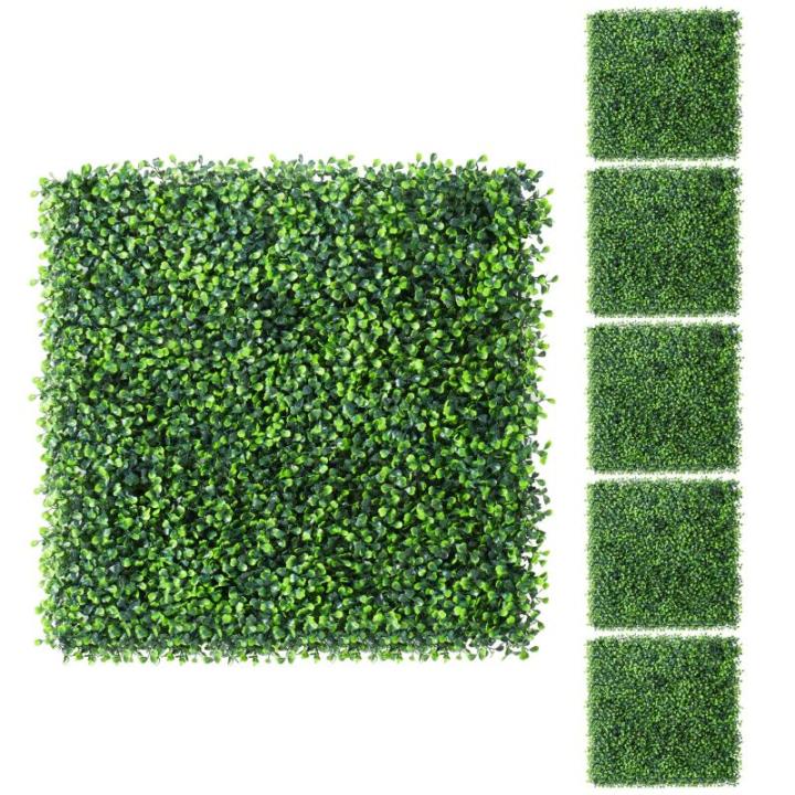 Kunstheg, klimop, inkijkbescherming, 50,5 x 50,5 cm, uv-bescherming, , heggenplant, windbescherming, doe-het-zelf, voor muur, balkon, tuin, groen, 12 stuks