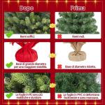 91 cm mini-kunstkerstboom met 143 takken en cementbasis, mini-tafelblad, dennenboom, moeilijk ontvlambaar, tafelkerstboom, klein, voor kerstdecoratie, groen