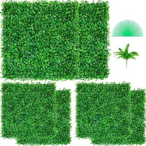 Kunstmatige plantenwand 6 stk. 20 x 20 inch, inkijkbescherming heg kunstmatig groen, kunstmatige buxusplaat PE, inkijkbescherming 50 x 50 cm, inkijkbescherming heg wanddecoratie pl