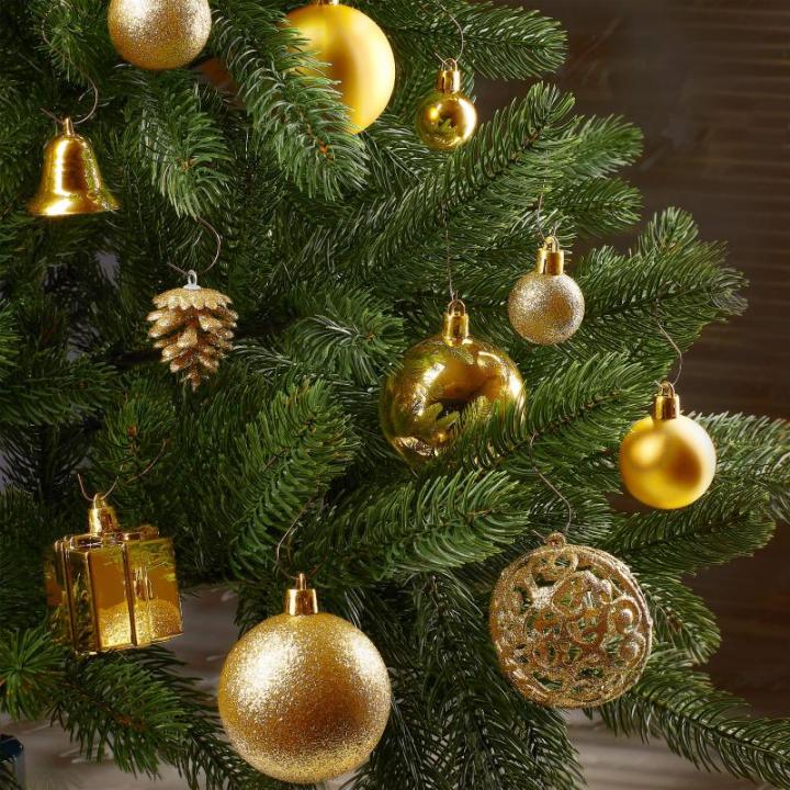 Set met boompiek, 101-delig, kerstboomversiering