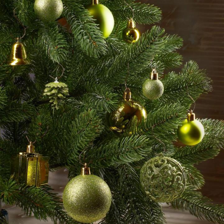 Set met boompiek, 101-delig, kerstboomversiering