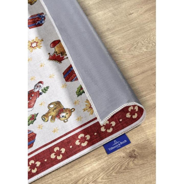 Design tapijt Nostalgic - Toy's Delight - kerstboomdeken, kerstboom voor woonkamer, slaapkamer, eetkamer, hal - rood meerkleurig, 160 x 230 cm