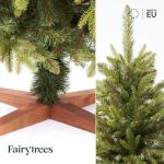 Nordmann Slim Premium Kunstkerstboom, 150 cm, houten dennenboom, Made in EU, kunstkerstboom met natuurgetrouwe spuitgietelementen