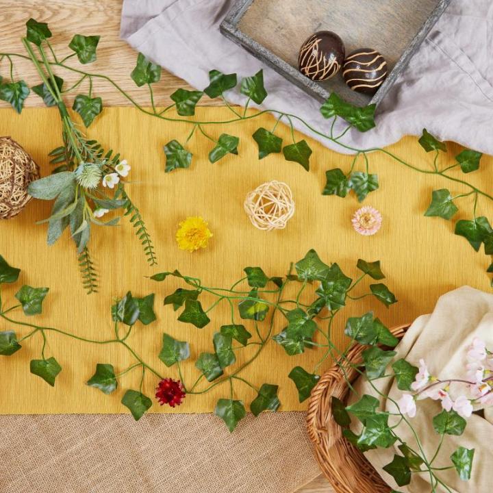 Ivy : 24x klimop slinger – nep plant kamerdecoratie – 200x13cm – 78-80 bladerige nep klimop als kamerdecoratie of balkondecoratie – voor inkijkbescherming – esthetische k